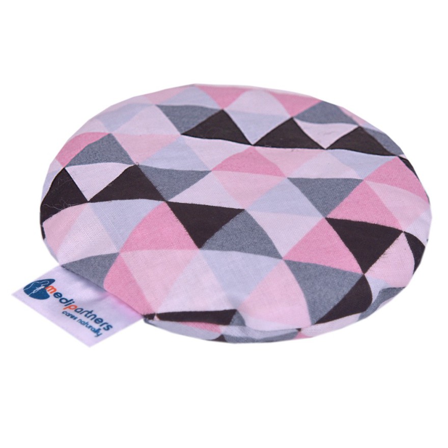 SUCHY TERMOFOR NA KOLKĘ poduszka z pestek wiśni T1 trójkąty różowe